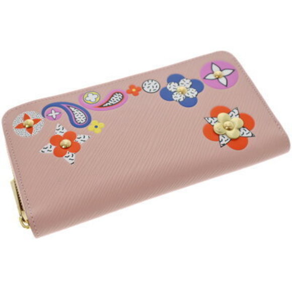 Louis Vuitton Zippy Wallet Flower Paisley Rose Ballerine Pink Multicolor Epi - Picture 1 of 6